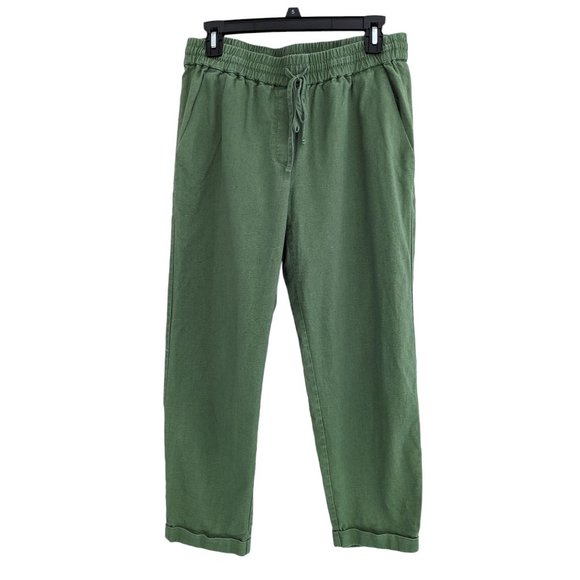 J. Crew Linen-cotton Blend Drawstring Pant Size 8 - Picture 2 of 9